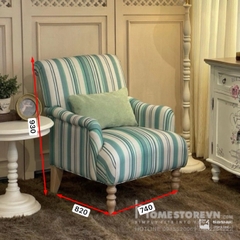 Sofa đơn tay lượn lưng đơn liền - SFD7