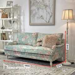 Sofa tay lượn Vintage lưng kép dài 1m8 - SF7