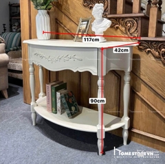 Bàn Conson Vintage Kem hoa nổi - CS2KHN