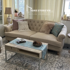 Sofa tay cuộn lưng cong nút dài 2m - SF11