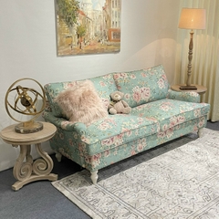 Sofa tay lượn Vintage lưng kép dài 1m8 - SF7