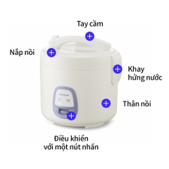 Nồi cơm điện LocknLock 700W, 1.8L Màu ngà EJR462IVY