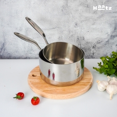 Quánh inox 316 đúc liền khối HAATZ size 16cm| 18cm kèm vung kính dùng mọi loại bếp