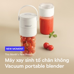Máy xay sinh tố cầm tay LocknLock Vacuum Portable Blender EJJ346IVY 475ml pin sạc, có hút chân không giữ tươi sinh tố