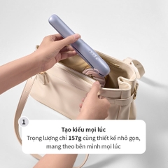 Máy duỗi tóc không dây LocknLock Cordless hair straightener ENA224PUP tấm phủ nhiệt ceramic, thiết kế nhỏ gọn