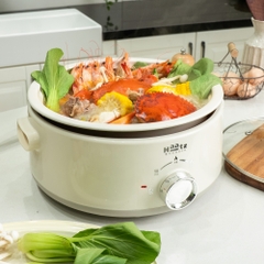 Nồi lẩu điện Haatz lòng phủ ceramic an toàn có thể tháo rời 5 lít