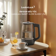 Ấm siêu tốc LocknLock thủy tinh Borosilicate EJK276GRY
