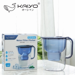 Bình lọc nước đa năng Kaiyo dung tích 4.2L loại bỏ 99% tạm chất, kim loại nặng
