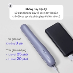 Máy duỗi tóc không dây LocknLock Cordless hair straightener ENA224PUP tấm phủ nhiệt ceramic, thiết kế nhỏ gọn