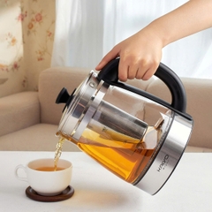 Ấm siêu tốc thuỷ tinh borosilicate kèm lọc trà có điều chỉnh nhiệt độ Kaiyo 1.7L (KEK-062)