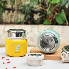 [Mẫu mới họa tiết Meo Meo] Bình ủ inox 316 Kaiyo 500ml kèm thìa gấp