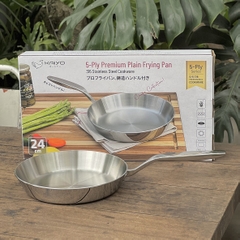 Chảo inox 316 Liền Khối 5 lớp 5-Ply Premium Kaiyo Chống Dính Tự Thân (Chảo cạn)