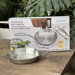 Chảo inox 316 Liền Khối 5 lớp 5-Ply Premium Kaiyo Chống Dính Tự Thân (Chảo cạn)