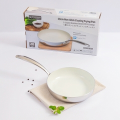 Chảo inox đúc nguyên khối thân đáy liền 5 lớp phủ chống dính ceramic Kaiyo