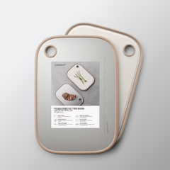 Thớt hai mặt LocknLock inox 304, nhựa PP kháng khuẩn CKD096IVY kích thước 40 x 28 x 1.2cm