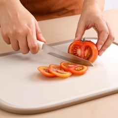 Thớt hai mặt LocknLock inox 304, nhựa PP kháng khuẩn CKD096IVY kích thước 40 x 28 x 1.2cm