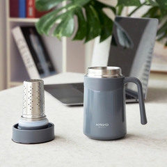 Cốc giữ nhiệt 2 lớp inox 304 Kaiyo kèm lõi lọc trà 350ml