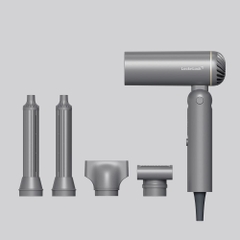 Máy sấy và tạo kiểu tóc gấp gọn LocknLock Foldable Hair Styling Dryer ENA626GRY