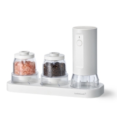 Máy xay tiêu & muối cốc đôi LocknLock 1 chạm CKO119WHT dùng pin sạc