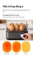 Máy hấp trứng và đa dạng món hấp khác LocknLock Multi Egg Cooker EJE223GRY