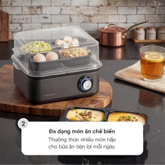 Máy hấp trứng và đa dạng món hấp khác LocknLock Multi Egg Cooker EJE223GRY