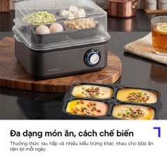 Máy hấp trứng và đa dạng món hấp khác LocknLock Multi Egg Cooker EJE223GRY