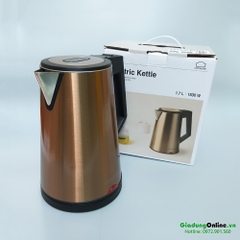 Ấm Đun Siêu Tốc 2 Lớp Cách Nhiệt Lock&Lock EJK631 GOD 1.7 Lít Màu Vàng