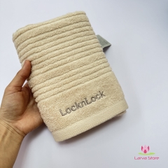 Khăn Lau Tóc Cotton 100% LocknLock Dày Dặn Thấm Hút Tốt Size 40cm x 80cm ETM002