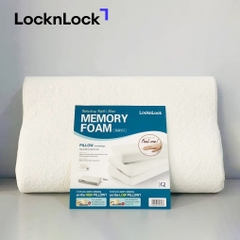 Gối Memory Foam LocknLock ruột cao su non mút hoạt tính thoáng khí 50D HLW111