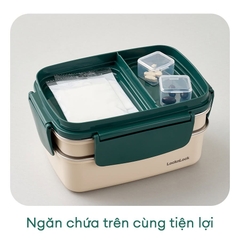 Hộp Cơm LocknLock inox 304 có 2 tầng LCB500