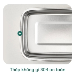 Hộp Cơm LocknLock inox 304 có 2 tầng LCB500