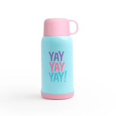 Bình giữ nhiệt trẻ em LocknLock 550ml Victory Kids inox 316 với 3 đầu uống nước kèm túi đựng LHC1475