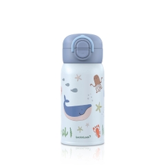 Bình giữ nhiệt LocknLock School Fit Pick Dual Cap cho bé nắp uống kép inox 316 dung tích 350ml - 2 Màu - LHC3400