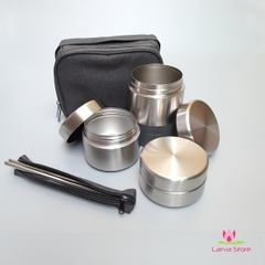 Bộ Hộp Cơm Giữ Nhiệt Lock&Lock LHC8013 1150ml Inox 304