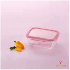 Hộp Thủy Tinh Rose Glass Lock&Lock Chịu Nhiệt Màu Anh Đào