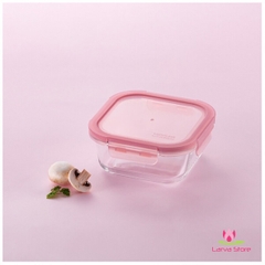 Hộp Thủy Tinh Rose Glass Lock&Lock Chịu Nhiệt Màu Anh Đào