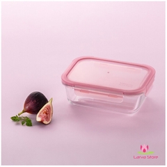 Hộp Thủy Tinh Rose Glass Lock&Lock Chịu Nhiệt Màu Anh Đào