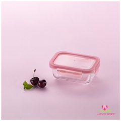 Hộp Thủy Tinh Rose Glass Lock&Lock Chịu Nhiệt Màu Anh Đào