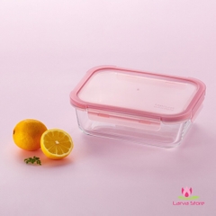 Hộp Thủy Tinh Rose Glass Lock&Lock Chịu Nhiệt Màu Anh Đào