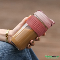 Cốc nước thủy tinh Lock&Lock Dual Glass Cup 500ml LLG699 (LLG699DPIK / LLG699DGRN)