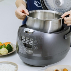 Nồi cơm cao tần lòng nồi inox 304 Kaiyo dung tích 1,5L kèm chức năng nấu tách đường KRC-063