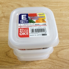 Set 3 hộp nhựa nhỏ Nakaya 200ml trữ đồ ăn dặm Hàng Nhật