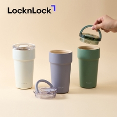 Ly giữ nhiệt LocknLock Metro Cafe Top Handle inox 304 lòng phủ sứ giữ nguyên hương vị đồ uống LHC4416 710ml