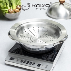 Xửng hấp inox 304 vung vòm Kaiyo 31cm đặt vừa các size nồi miệng từ 24cm đến 30cm