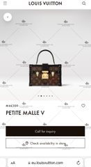 LV PETITE MALLE V M46309 - LIKE AUTH 99%