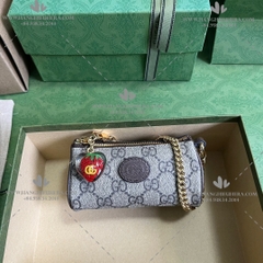 GUCCI COIN PURSE WITH DOUBLE G STRAWBERRY 726253 - LIKE AUTH 99%