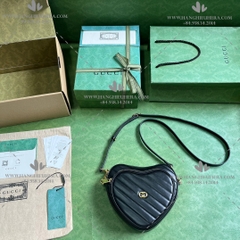 GUCCI INTERLOCKING G MINI HEART SHOULDER BAG 751628 - LIKE AUTH 99%
