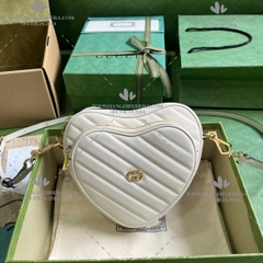 GUCCI INTERLOCKING G MINI HEART SHOULDER BAG 751628 - LIKE AUTH 99%