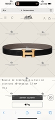 HERMES BELT 32MM - LIKE AUTH 99%