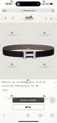 HERMES BELT 32MM - LIKE AUTH 99% 